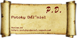 Potoky Dániel névjegykártya